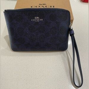 Coach Zip Wristlet in Signature Canvas